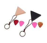 BESTonZON 1ensemble Organisateurs De Médiators De Guitare Jaune Et Noir avec Médiators Offerts pour Guitare Ukulélé Banjo Et Mandoline