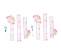 BESTonZON 2 Ensembles Autocollant Mural Bébé Stickers Règle De Croissance Des Murs Art Mural De Pépinière Hauteur Bâtons De Mètre Pour La Salle De nfant Autocollants Rose Pvc Animal