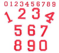 BESTonZON 2 ensembles Autocollants Numéros Autoadhésifs pour Maillots de Football de Rouge Stickers DIY pour T-shirts et Casques de Sport