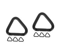 BESTonZON 2 Ensembles Boucle De Grimper Triangle Lot de Mousquetons Robustes pour Escalade Randonnée Et Camping Clips De Verrouillage Aluminium avec Surface Lisse Et Conception 4 Pièces * 2