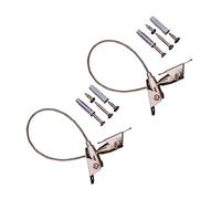 BESTonZON 2 Ensembles En Métal Porte Rail Serrures Nid Épreuvage Pendaison Animal De Compagnie Des Produits Protecteur Bord Pouvoir Preuve Crochets Le Fer Silver
