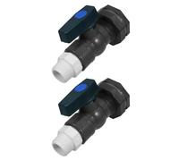 BESTonZON 2 Ensembles Kit de Dérivateur PVC pour Baril de Pluie Robinet Diviseur Réglable avec Clapet Anti-débris Adaptateur Tuyau et Bande Étanchéité Raccord pour Arrosage Extérieur et