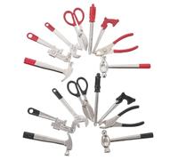 BESTonZON 2 Ensembles Miniature Dollhouse Tool Set with Box Realistic Hammer Pliers Screwdriver Wrench for Dollhouse Building and Micro Landscape Decoration