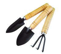 BESTonZON 2 Ensembles Outils de Jardinage Portables Kit de Jardinage Mini Spécial pour Micro avec Pelle et Râteau Couleur Noire et