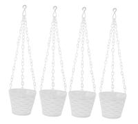 BESTonZON 2 Ensembles Paniers Suspendus Plastique De Pots De Fleurs Artificielles pour Décoration Intérieur Et Extérieur pour Maison Et Bureau 2 Pièces * 2