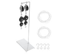 BESTonZON 2 Ensembles Pulley Block Kit for Physics Experiments with Metal Bracket Single and Double Pulley System for Middle School Science Teaching and Group Activities