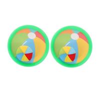 BESTonZON 2 Ensembles Set de Jeu Balle Adhésive avec Raquettes Vertes Jeu de et Attraper pour Garçon Fille Interactif Parent-garçon Fille pour Coordination et Travail Équipe Intérieur et