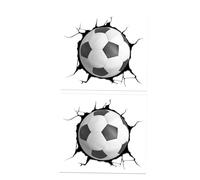 BESTonZON 2 feuilles Autocollants Muraux de Football Décoratives de Stickers de Mur Adhésifs Amovibles pour Chambre Bar et Club Décoration de Salle de Sport avec Motif de Ballon de Football