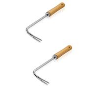 BESTonZON 2 Outils De Désherbage pour Enlever La Pelouse Désherbeur Désherbeur Poignée De Jardin Arrache-Herbe Desserrage Coupe-Bordure Manuel Déracinement Outil pour Enlever Les