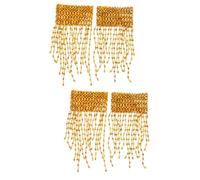 BESTonZON 2 Paires Bracelet de Danse Décoratif Or avec Franges pour Femmes de Chaînes de Bras pour Danse Du Ventre Accessoires de Performance Scénique et Yoga