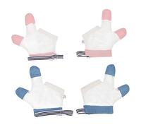 BESTonZON 2 paires Protection Anti-Morsure Doigts Garçon Fille Tissu Hygiène Mains Arrêt Morsure et Griffures Confort Peau Sensible M 2 paires/1 set Couleur Aléatoire Couleur Aléatoire