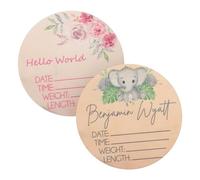 BESTonZON 2 Pcs Nouveau-Né Décoration Signes Bébé Arrivée Signe Bébé Annonce Signe Naissance Annonce Signe Pour Hôpital Bébé Pépinière Décor Naissance Signe Nouveau-Né Nom Signe Pour