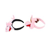 BESTonZON 2 Pièces Animal Headbands Plush Shark Dinosaur Adjustable Hair Accessories For Party Cosplay Zoo Theme And Festival Celebrations