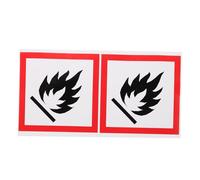 BESTonZON 2 Pièces Autocollants de Sécurité Incendie Adhésifs pour Poubelles Avertissements pour Prévention des Incendies Étiquettes Nonslip Étanches pour Extérieurs