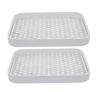 BESTonZON 2 Pièces Bac à Litière Lapin Profond Anti-débordement pour Cage Angle Plateau Apprentissage Hygiénique pour Lapins Cochons et Furets