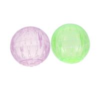 BESTonZON 2 Pièces Balle De Course De Hamster Roue De Cochon d'Inde Parc pour Hamsters Perruche Ballon d'exercice Guinée Cachette De Hamsters Gerbilles Chinchilla Attraper Rat Cage Plastique