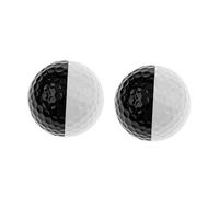 BESTonZON 2 pièces Balles Entraînement Golf et Blanc Balle Golf Couleur pour Pratique Professionnelle Stabilité et Durabilité Accessoire Training Aids Lot