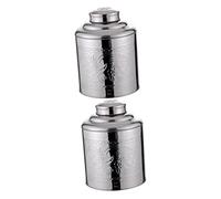 BESTonZON 2 Pièces Boîte À Thé Bocal Hermétique En Verre Récipient De Médicaments Récipient En Verre Avec Couvercle Pot D'Étanchéité En Métal Thé À La Cannelle Inoxydable De Stockage