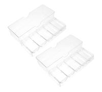 BESTonZON 2 pièces Boîte de Rangement Poker Organiseur Compartiments pour Jetons Plateau et Transportable avec Couvercles Rangement Pratique pour Jeux de Cartes et Coffrets Poker