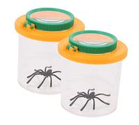 BESTonZON 2 pièces Boîte Observation Insectes avec Loupe et Outil Exploration Nature pour Garçon Fille Kit Éducatif Transparent Apprentissage Extérieur