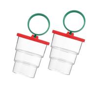 BESTonZON 2 pièces Boîte Observation Insectes Rouge pour Garçon Fille Loupe Intégrée pour Activités Extérieures École et Camping Kit Scientifique Éducatif Pratique