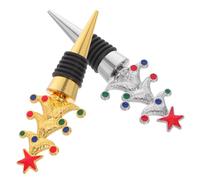 BESTonZON 2 Pièces Bouchon Joint Bouteille Acier Forme de Inoxydable de Vin en Sapin de Noël Décoratives pour Fêtes de Noël et Occasions Festives