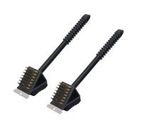 BESTonZON 2 pièces Brosse BBQ pour Grill Extérieur Nettoyant Pratique avec Grattoir et Raclette Lot pour Barbecue Four et Fonte