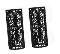 BESTonZON 2 pièces Cachette pour Poissons Betta et Crevettes Tunnel Maille Noire Sûr pour Aquarium Décor Fonctionnel et Abri pour Habitat Sain Lot