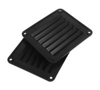 BESTonZON 2 Pièces Calandre De Style Marin Persienne De Ventilation pour Bateau Ventilateur D'extraction De Fenêtre Aérateur à Lames pour Bateau Sortie De Ventilation Nylon Noir