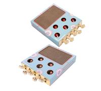 BESTonZON 2 pièces Chat Interactif à Ressort pour Boîte Puzzle Attrape Taupe Stimule Lexercice et Lenrichissement Intérieur