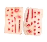 BESTonZON 2 Pièces cicatrice stickers tatouage de blessure stickers décalcomanies de costume de zombie décorations d'halloween déguisement d'halloween jouet décor d'halloween cosplay PVC