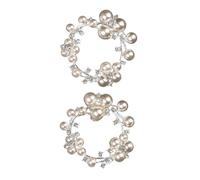 BESTonZON 2 Pièces Clips Décoratifs pour Chaussures en Alliage Argenté Cristaux et Perles, Faciles à Attacher, Confortables à Porter, Accessoires Chics pour Femmes