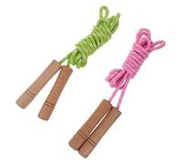 BESTonZON 2 pièces Corde à Élastique Réglable pour Fitness et Brûle Graisses Corde à Douce pour Adolescents Rose et Vert Usage Quotidien et Entraînement Sportif