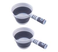 BESTonZON 2 Pièces Cuillère À Eau Pliante Louche À Eau Cuillère Baignoire Portable Bébé Louche De Salle De Bains Rinceuse Bain Pour Bébé