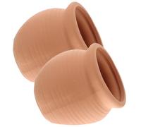 BESTonZON 2 Pièces Décor pour Aquarium en Argile Maison Cachette pour Poissons et Crevettes, Décoration Simulée Adaptée Eau Douce et Salée, Améliore L'esthétique du Bassin