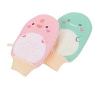 BESTonZON 2 Pièces Double Sided Exfoliating Mitt For Body Shower Back Scrubber Gentle Peeling Glove For Smooth Skin Home Bath Spa