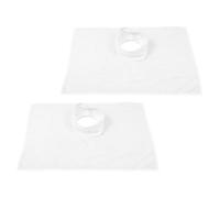 BESTonZON 2 Pièces Drap de Table de Massage en Coton Blanc Trou pour Visage, Doux et Réutilisable, pour Lits de Beauté en Milieu Professionnel