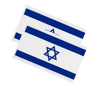 BESTonZON 2 Pièces Drapeau Israël Décoration pour Fête Nationale Drapeau Extérieur et Portable pour Jardin et Événements