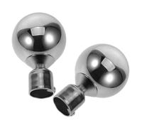 BESTonZON 2 Pièces Embouts Boule Acier Inoxydable pour Mât de Drapeau Décorations Extérieures Résistantes Aux Intempéries Remplacement Élégant pour Cérémonies et Rideaux