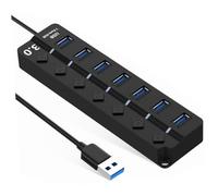 BESTonZON 2 Pièces Extension à Sept Ports Concentrateur USB Câble D'extension USB Ports Multiples Ports Multiples USB Adaptateur USB pour Ordinateur Portable Séparateur Abdos L'ordinateur