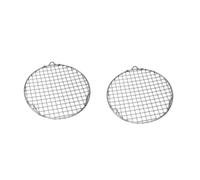 BESTonZON 2 Pièces Filet de Barbecue Engrener Grille de Cuisson Ronde Circulaire Grillage friteuse à air friteuse air Fryer grilles pour Barbecue Grille à rôtir Acier Inoxydable