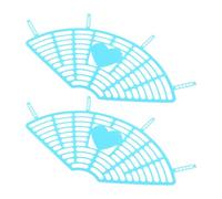 BESTonZON 2 Pièces Filet de Protection Arrière Vélo Électrique Bleu | Grille de Roue Arrière en Plastique, pour Siège Arrière et Jupe, Accessoire Vélo Électrique