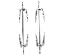 BESTonZON 2 Pièces Fourchette à Rôtir Rotative Acier Inoxydable Lot pour Friteuse à Air et Barbecue Accessoire pour Cuisine et Grillades