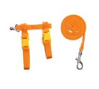 BESTonZON 2 pièces Harnais pour Petits Animaux et Corde de Traction Respirante pour Lapin Nain Hamster et Chiot Portable pour Extérieur Couleur Orange