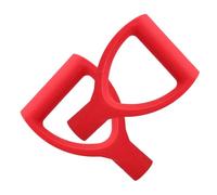 BESTonZON 2 Pièces Manche de Pelle en Plastique Rouge 34 Mm Poignée Confortable et Structure Remplaçable pour Outils de Jardin et Garages