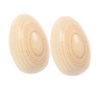 BESTonZON 2 pièces Maracas Œuf Bois Musical Éveil Sensoriel pour Garçon Fille Instrument Percussion Éducatif Sonore pour Garçon Fille