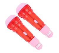 BESTonZON 2 pièces Microphone Garçon Fille Microphone Plastique pour Chant et Jeu de Rôle Instrument Éducatif Précoce pour Maternelle Renforce la Parole Créativité