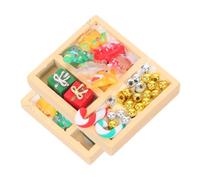 BESTonZON 2 Pièces Miniature Candy Ornaments for Dollhouse Mini Sweet Decoration Set for Christmas Holiday Presents and Festive Home Decor