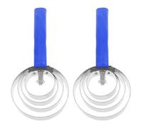 BESTonZON 2 Pièces Peigne Poignée en Plastique, Sûr de Toilettage en Acier Inoxydable Améliorer la Santé des Chevaux Couleur Aléatoire pour Chevaux et Bétail