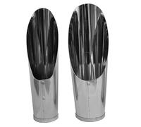 BESTonZON 2 pièces Pelle à Terreau INOX Petite et Moyenne pour Jardinage Précis Transplantation et Plantation Plantes Grasses Outil Multifonction pour Creuser Ameublir et Rempoter Plantes